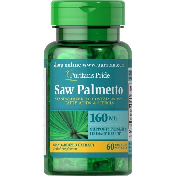 Saw Palmetto Ekstrakt 160 mg 60 kapsułek Puritans Pride cena 12,42$