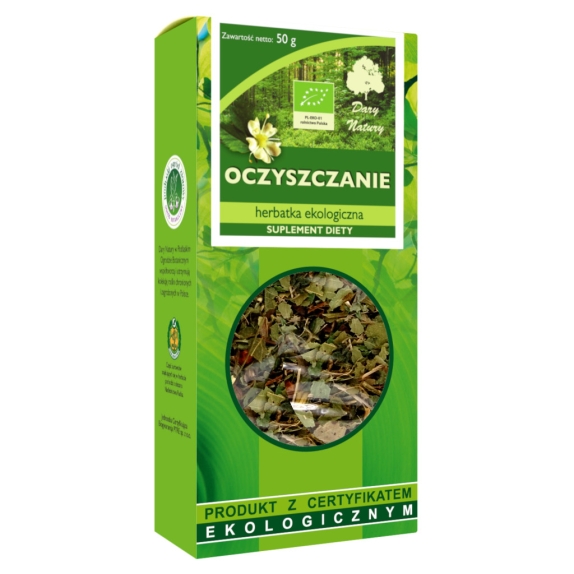 Herbata oczyszczanie 50g BIO Dary Natury cena 2,16$