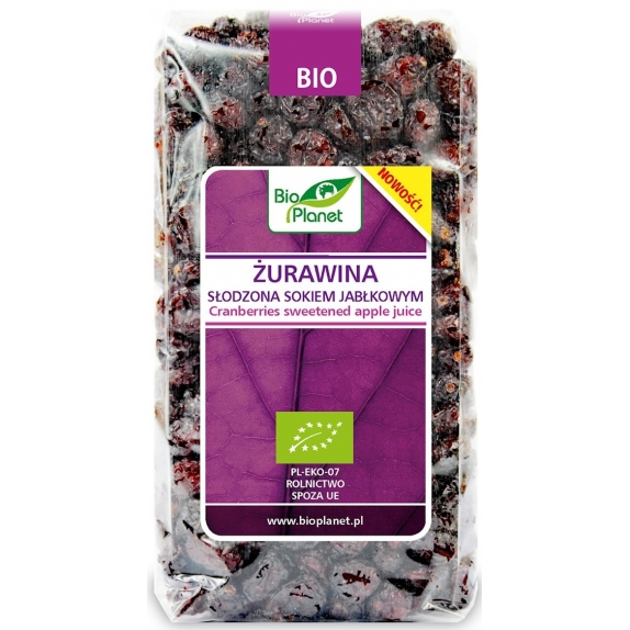 Żurawina słodzona sokiem jabłkowym BIO 400 g Bio Planet cena 29,69zł