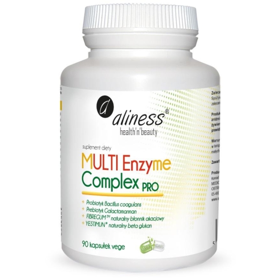 Aliness multi enzyme complex PRO 90 kapsułek cena 14,82$