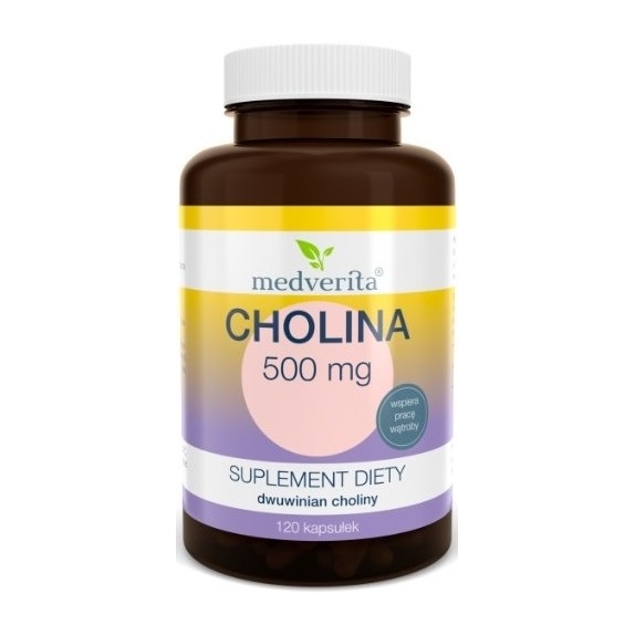 Cholina 500 mg 120 kapsułek Medverita cena 20,75zł