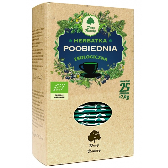 Herbatka poobiednia BIO 25 x 2 g Dary Natury cena 7,79zł