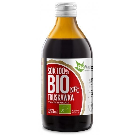 EkaMedica sok z truskawki 100% 250 ml BIO cena 13,59zł