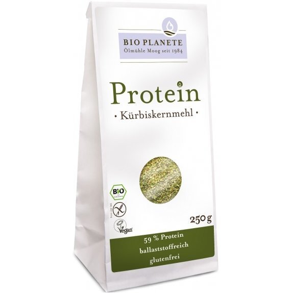 Mąka z pestek dyni o wysokiej zawartości białka bezglutenowa BIO 250 g Bio Planete cena 16,01zł