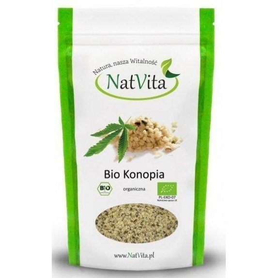 Konopne ziarno łuskane 100 g Natvita cena 10,75zł