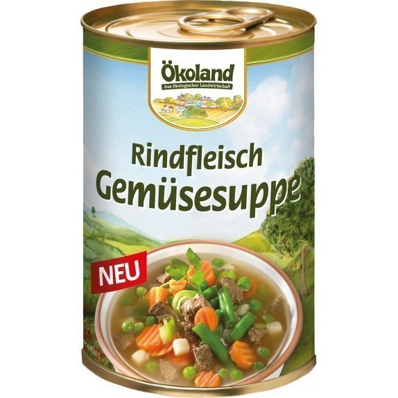 Zupa warzywno-wołowa w puszce BIO 400 g Okoland cena 17,63zł