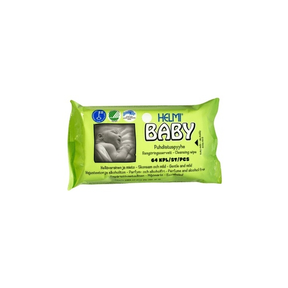 Helmi Baby Chusteczki nawilżane z ekstraktem z aloesu 64 sztuk cena €5,09