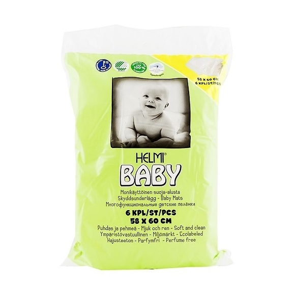 Helmi Baby Podkłady higieniczne jednorazowe EKO 58x60cm 6 sztuk cena 21,80zł
