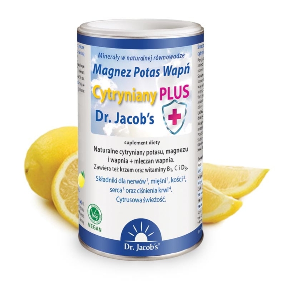 Dr Jacobs Magnez Potas Wapń Cytryniany PLUS (pH balans) proszek 300 g cena 71,75zł