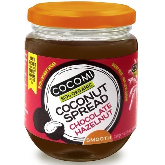 Krem kokosowy o smaku czekoladowym z orzechami laskowymi BIO 230 g Cocomi cena 23,75zł