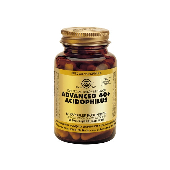 Solgar Advanced 40+ Acidophilus 60 kapsułek cena 124,99zł