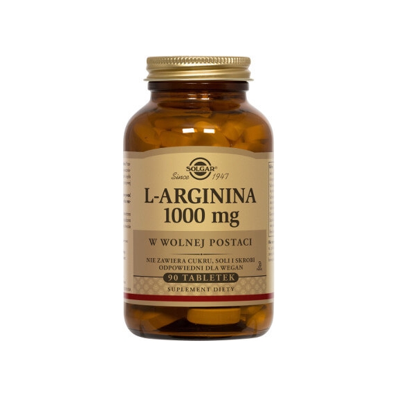 Solgar L-Arginina 1000 mg 90 tabletek cena 159,99zł