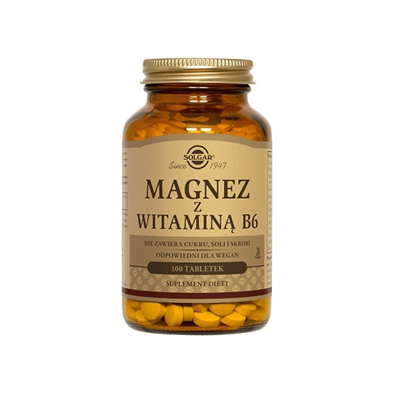 Solgar Magnez z witaminą B6 100 tabletek cena 35,99zł