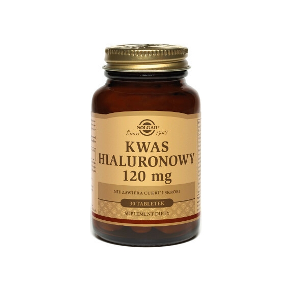 Solgar Kwas hialuronowy 120 mg 30 tabletek cena 216,99zł