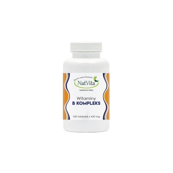 Witaminy B kompleks tabletki 450mg 100 tabletek Natvita cena 49,15zł