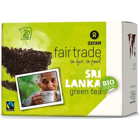 Herbata zielona Fair Trade 20x1,8g BIO Oxfam ft cena 9,89zł