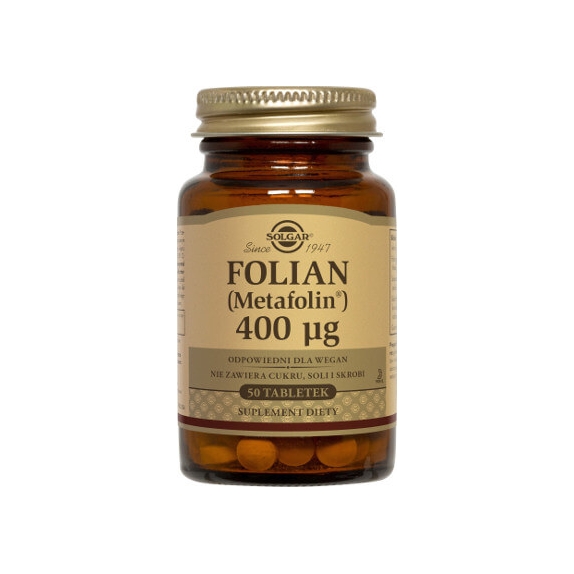 Solgar Folian 400µg 50 tabletek cena 65,99zł