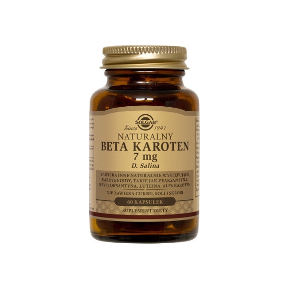 Solgar Naturalny Beta Karoten 7 mg 60 kapsułek cena 68,99zł