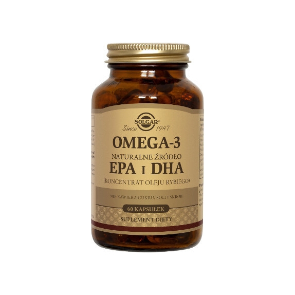 Solgar Omega-3 naturalne źródło EPA i DHA 60 kapsułek cena 104,50zł