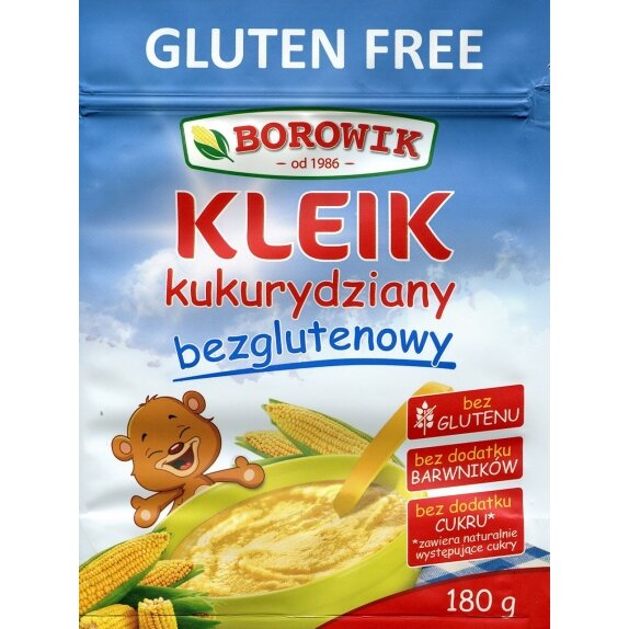 Kleik kukurydziany bezglutenowy BIO 180 g Borowik cena 6,25zł