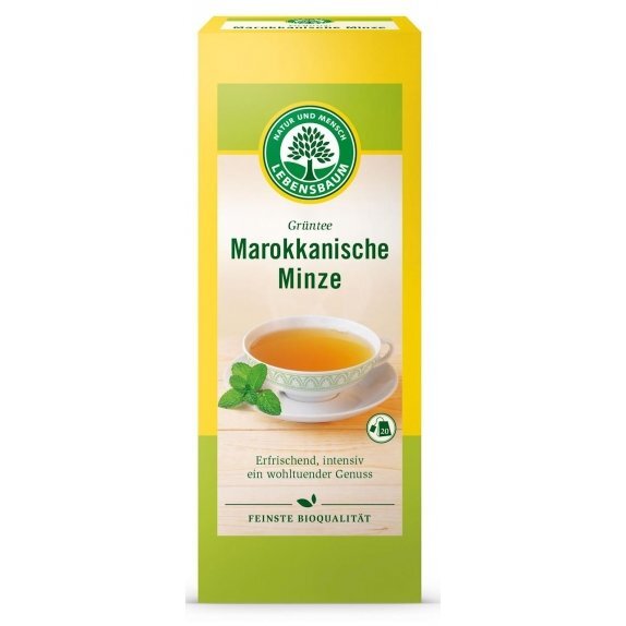 Herbata zielona z miętą marokańską BIO 20x2g Lebensbaum cena 11,19zł