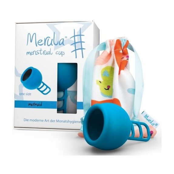 Merula Cup Uniwersalny kubeczek menstruacyjny Mermaid (niebieski) cena 105,29zł