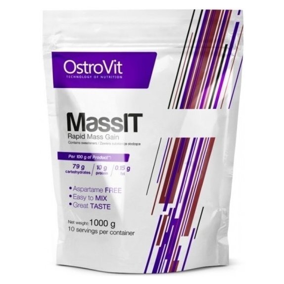 Ostrovit Mass It 1000g smak truskawkowy cena 19,43zł