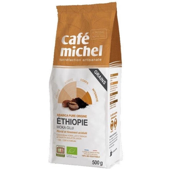 Kawa ziarnista Arabica 100% Moka Guji Etopia Fair Trade BIO 500 g Cafe Michel MAJOWA PROMOCJA!  cena 59,15zł