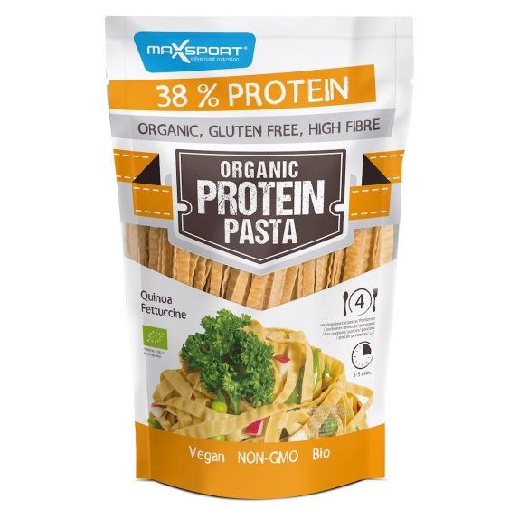 Makaron z zielonej soi i quinoa fettuccine bezglutenowy 200 g BIO Maxsport cena 4,16$