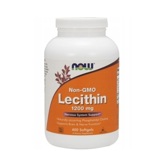 Lecytyna 1200 mg 400 kapsułek NOW Foods cena €30,57