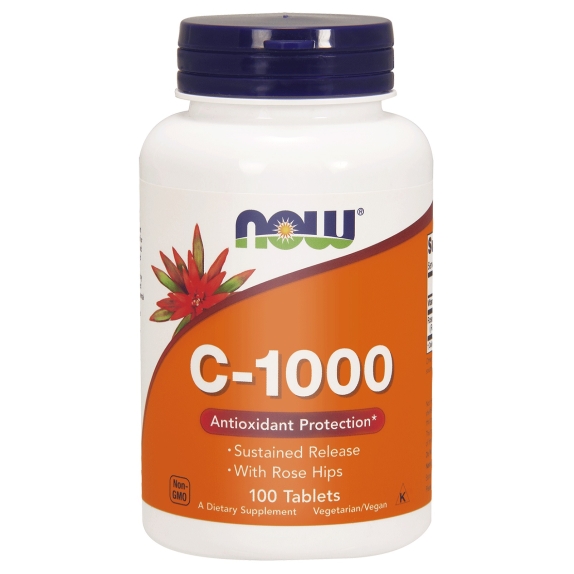 Witamina C-1000 przedłużone uwalnianie 100 tabletek NOW Foods cena 38,50zł