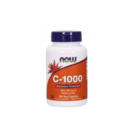 Witamina C-1000 + Bioflawonoidy z rutyną 100 tabletek NOW Foods cena 41,90zł
