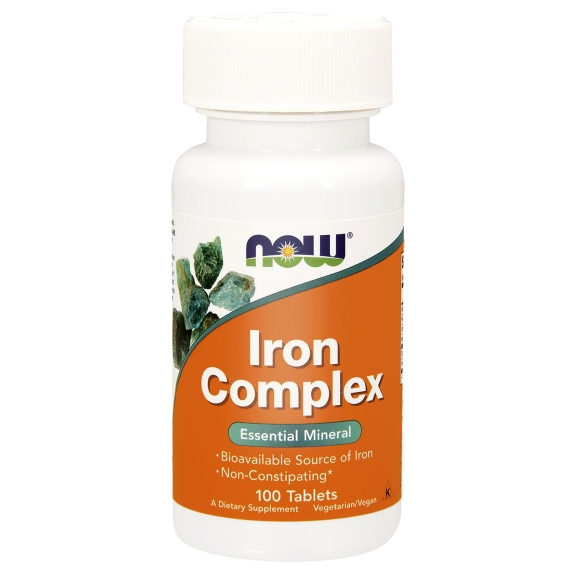 Iron Complex 100 tabletek NOW Foods cena 44,29zł
