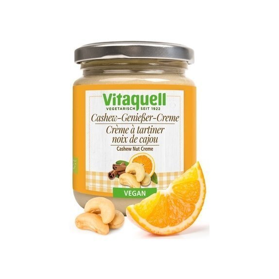Krem z orzechów nerkowca o smaku pomarańczy i cynamonu Vegan BIO 250 g Vitaquell cena 29,39zł