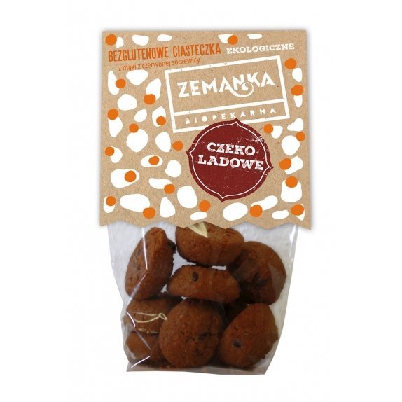 Ciasteczka z mąki z czerwonej soczewicy czekoladowe bezglutenowe BIO 100g Zemanka cena 11,09zł