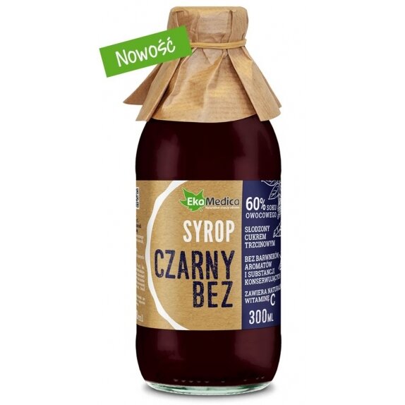 EkaMedica syrop z czarnego bzu 300 ml cena 4,10$