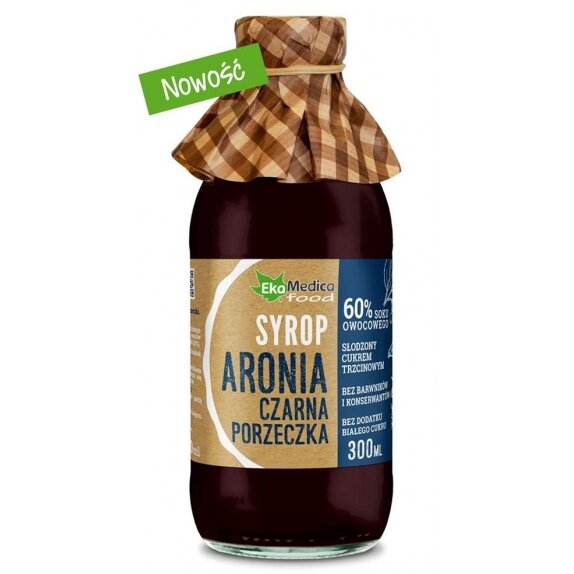 Syrop z aronii i czarnej porzeczki 300 ml EkaMedica cena 11,90zł
