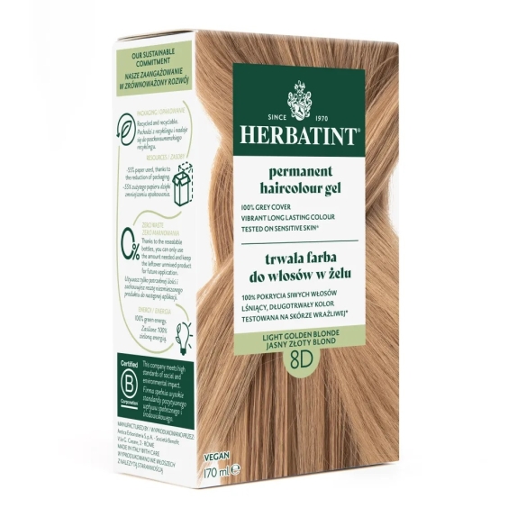 Herbatint Farba 8D jasny złoty blond 170 ml cena 52,69zł