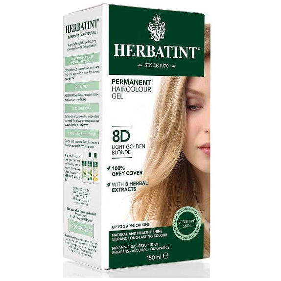 Farba 8D jasny złoty blond 150 ml Herbatint  cena 52,69zł