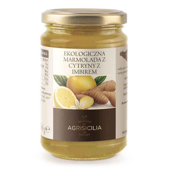 Marmolada z cytryn z imbirem 360 g BIO Agrisicilia  cena 4,95$