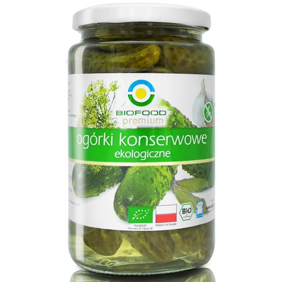 Ogórki konserwowe 700 g BIO Bio Food cena 3,86$