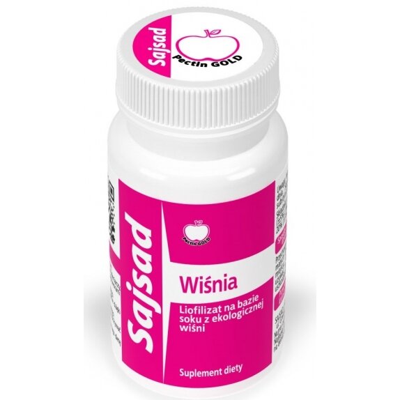 Sajsad liofilizat na bazie soku z ekologicznej wiśni 300mg 60 kapsułek cena 95,00zł