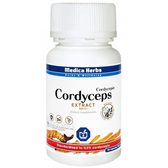Cordyceps 60 kapsułek 300 mg Medica Herbs cena 24,59zł