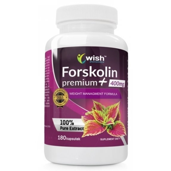 Forskolin Premium Plus 4 : 1 400mg 180 kapsułek Wish Pharmaceutical cena 11,54$