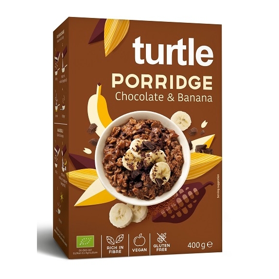 Owsianka czekoladowo-bananowa bezglutenowa 400 g BIO Turtle cena 5,79$