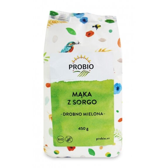 Mąka z sorgo bezglutenowa 450 g BIO Probio cena 2,25$