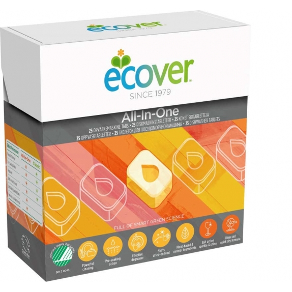 Ecover tabletki do zmywarki 25 sztuk cena 42,89zł