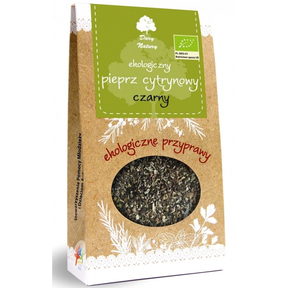 Pieprz czarny cytrynowy 50 g BIO Dary Natury cena 3,66$