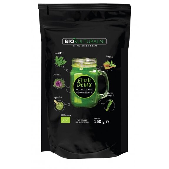Mieszanka superfoods green detox 150 g Biokulturalni cena 37,10zł