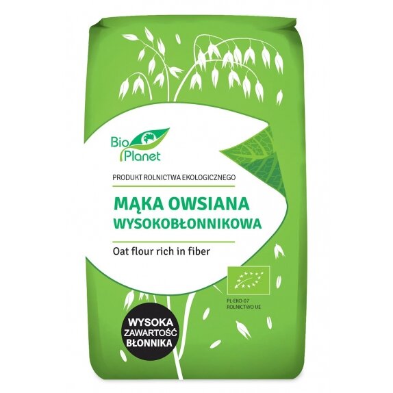 Mąka owsiana wysokobłonnikowa 400 g BIO Bio Planet cena 5,39zł